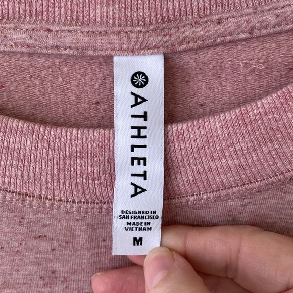 Athleta Dusty Pink Crew Neck Sweatshirt - Picture 2 of 7